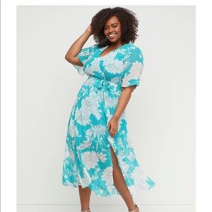 Turquoise Floral Dress
